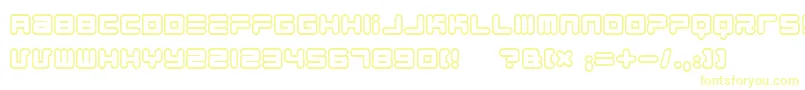 1900.80.5 Font – Yellow Fonts on White Background