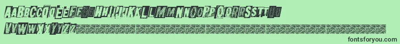 Metalblockultra Font – Black Fonts on Green Background