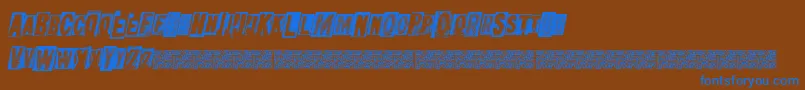 Metalblockultra Font – Blue Fonts on Brown Background