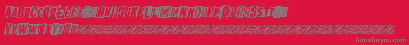 Metalblockultra Font – Gray Fonts on Red Background