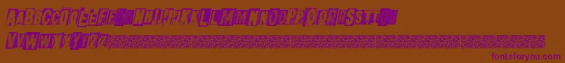 Metalblockultra Font – Purple Fonts on Brown Background