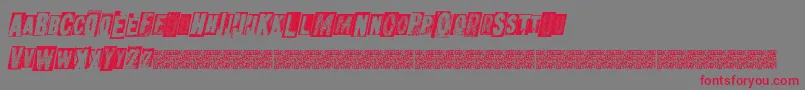 Czcionka Metalblockultra – czerwone czcionki na szarym tle