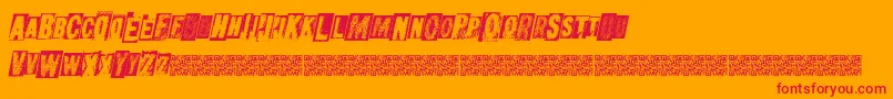 Metalblockultra Font – Red Fonts on Orange Background