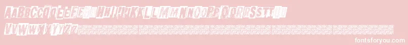 フォントMetalblockultra – ピンクの背景に白い文字
