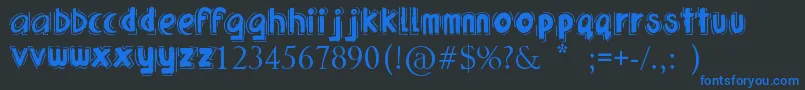 Шрифт UrbanJungle – синие шрифты на чёрном фоне