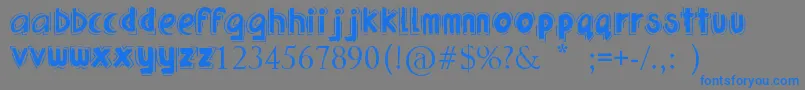 UrbanJungle Font – Blue Fonts on Gray Background