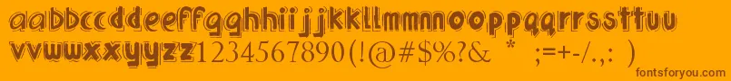 UrbanJungle Font – Brown Fonts on Orange Background