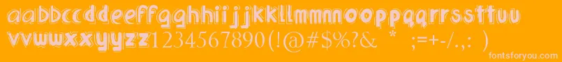 UrbanJungle Font – Pink Fonts on Orange Background