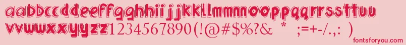 UrbanJungle Font – Red Fonts on Pink Background
