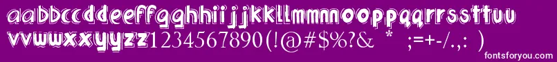 フォントUrbanJungle – 紫の背景に白い文字