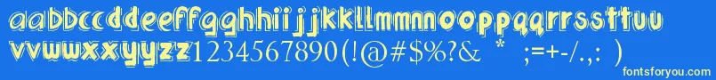 UrbanJungle Font – Yellow Fonts on Blue Background