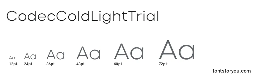 CodecColdLightTrial Font Sizes