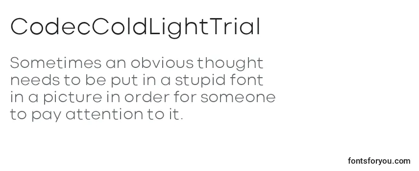 CodecColdLightTrial Font