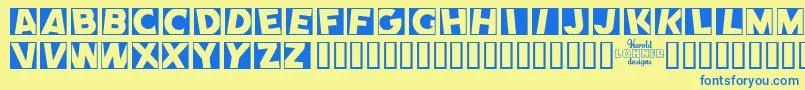 Comen Font – Blue Fonts on Yellow Background