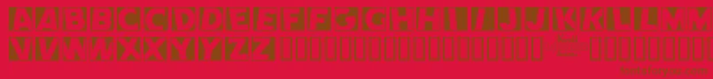 Comen Font – Brown Fonts on Red Background