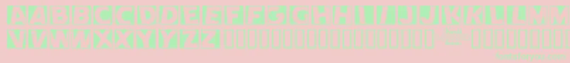 Comen Font – Green Fonts on Pink Background