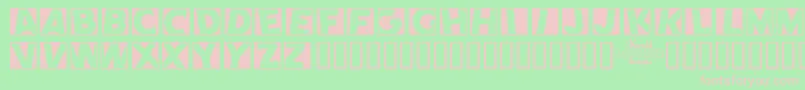 Comen Font – Pink Fonts on Green Background