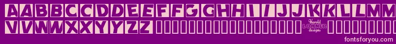Comen Font – Pink Fonts on Purple Background