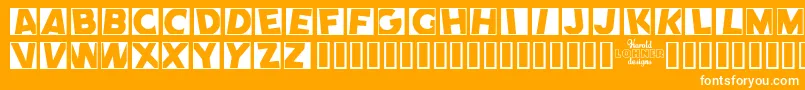 Comen Font – White Fonts on Orange Background