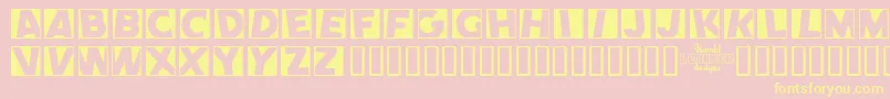 Comen Font – Yellow Fonts on Pink Background