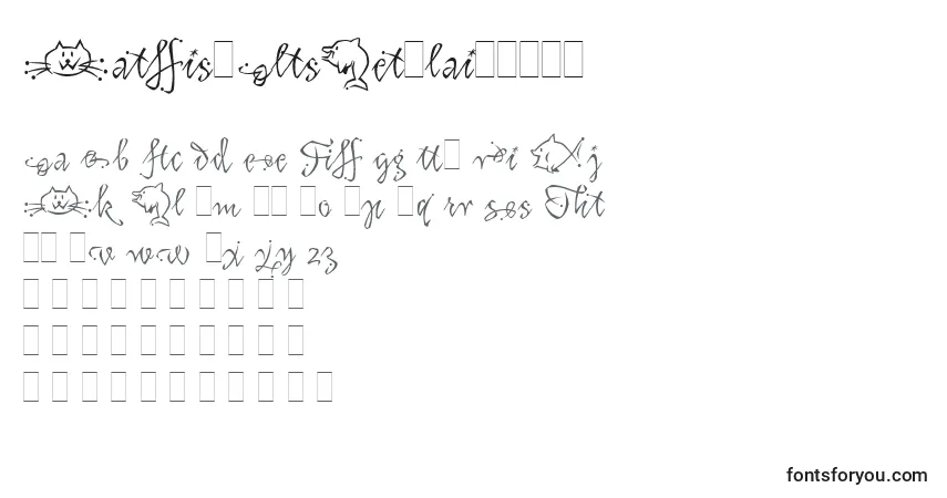 Czcionka KatfishAltsLetPlain.1.0 – alfabet, cyfry, specjalne znaki