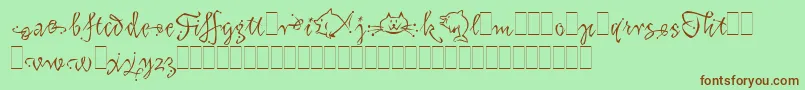 Police KatfishAltsLetPlain.1.0 – polices brunes sur fond vert