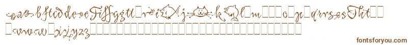 KatfishAltsLetPlain.1.0 Font – Brown Fonts on White Background