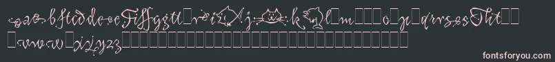 Шрифт KatfishAltsLetPlain.1.0 – розовые шрифты на чёрном фоне