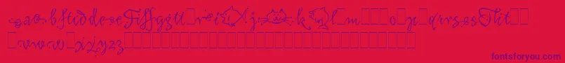 Шрифт KatfishAltsLetPlain.1.0 – фиолетовые шрифты на красном фоне