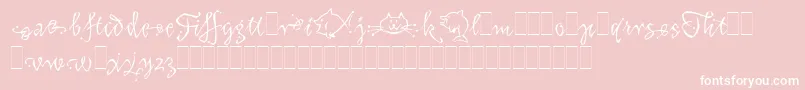 KatfishAltsLetPlain.1.0 Font – White Fonts on Pink Background