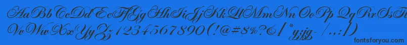 EasyStreetEpsBold-Schriftart – Schwarze Schriften auf blauem Hintergrund