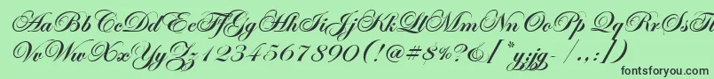 EasyStreetEpsBold Font – Black Fonts on Green Background