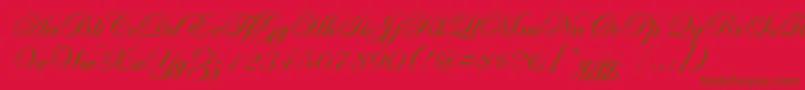 EasyStreetEpsBold Font – Brown Fonts on Red Background