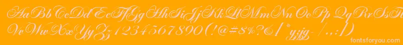 EasyStreetEpsBold Font – Pink Fonts on Orange Background