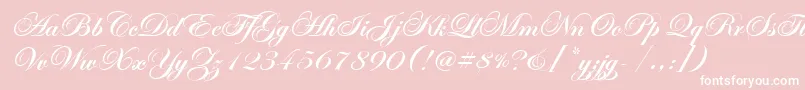 EasyStreetEpsBold-Schriftart – Weiße Schriften auf rosa Hintergrund