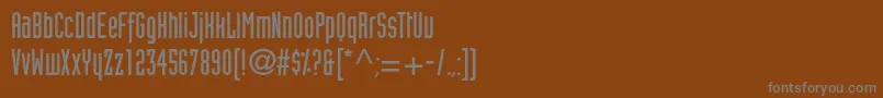 フォントBlitsonec – 茶色の背景に灰色の文字