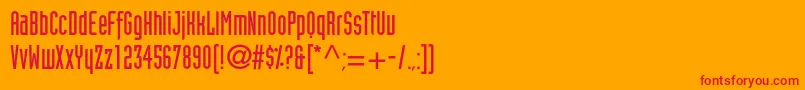 Blitsonec Font – Red Fonts on Orange Background