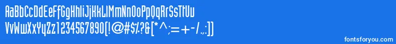 Шрифт Blitsonec – белые шрифты на синем фоне