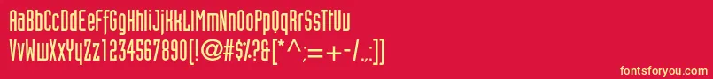Blitsonec Font – Yellow Fonts on Red Background