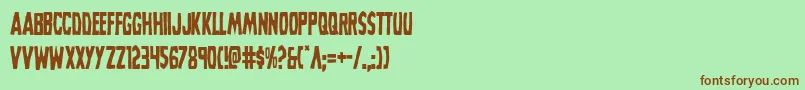 Grimghostcond Font – Brown Fonts on Green Background