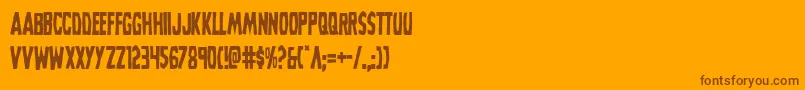 Grimghostcond-fontti – ruskeat fontit oranssilla taustalla