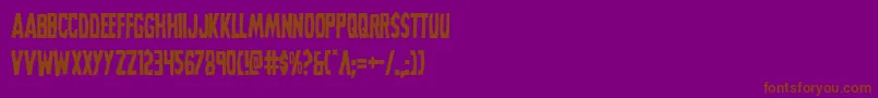 Grimghostcond Font – Brown Fonts on Purple Background