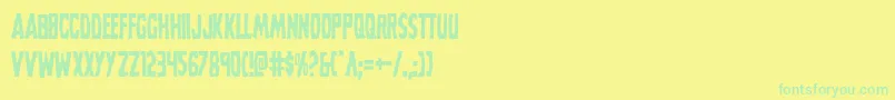 Grimghostcond Font – Green Fonts on Yellow Background