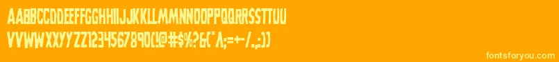 Grimghostcond Font – Yellow Fonts on Orange Background