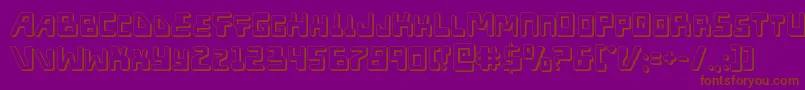 Xped3D Font – Brown Fonts on Purple Background