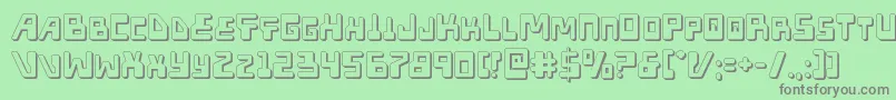 Xped3D Font – Gray Fonts on Green Background