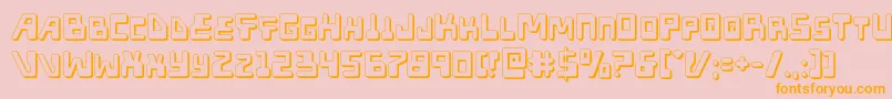 Xped3D Font – Orange Fonts on Pink Background