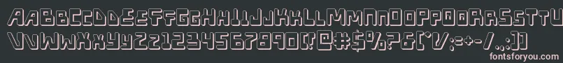 Xped3D Font – Pink Fonts on Black Background