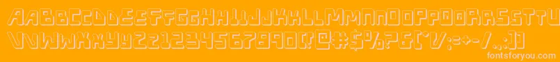 Xped3D Font – Pink Fonts on Orange Background