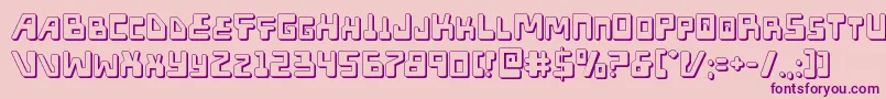 Xped3D Font – Purple Fonts on Pink Background